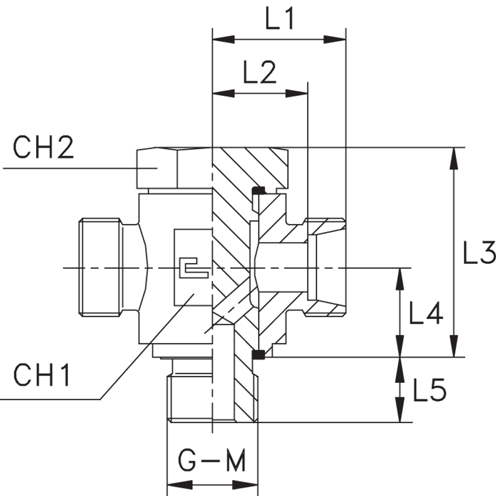 Соединение JTE DL42 М 48х2 (корпус)