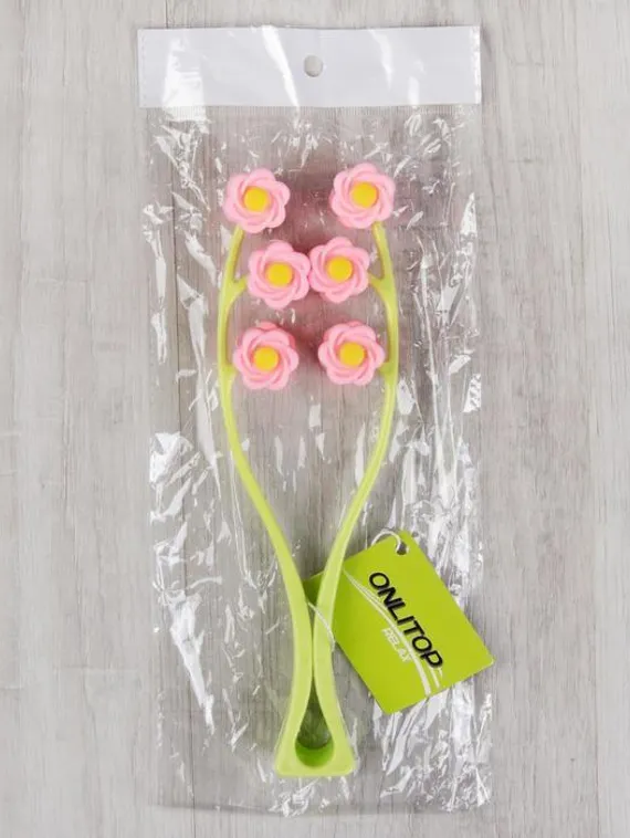 Массажёр для лица «Букет», 22,5 × 6,5 × 3,5 см, 12 роликов, цвет МИКС