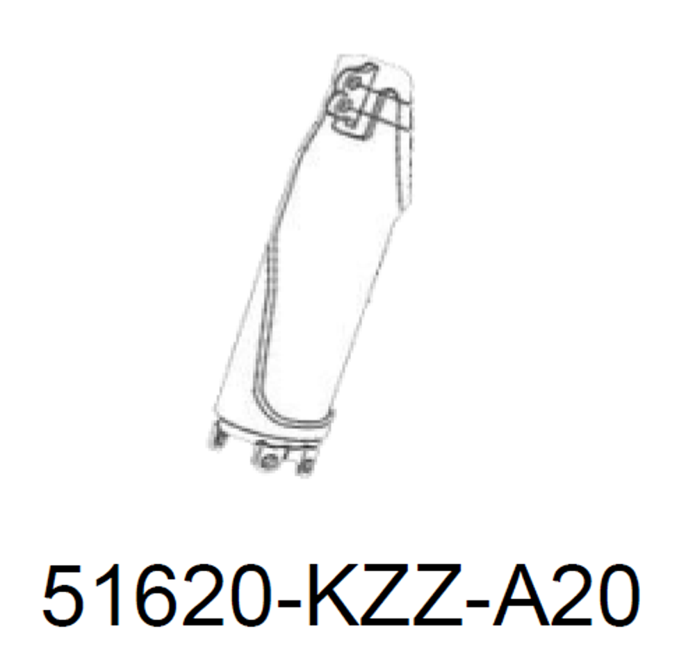 51620-KZZ-A20. PROTECTOR, L. FR. FORK. Black. CRF250M