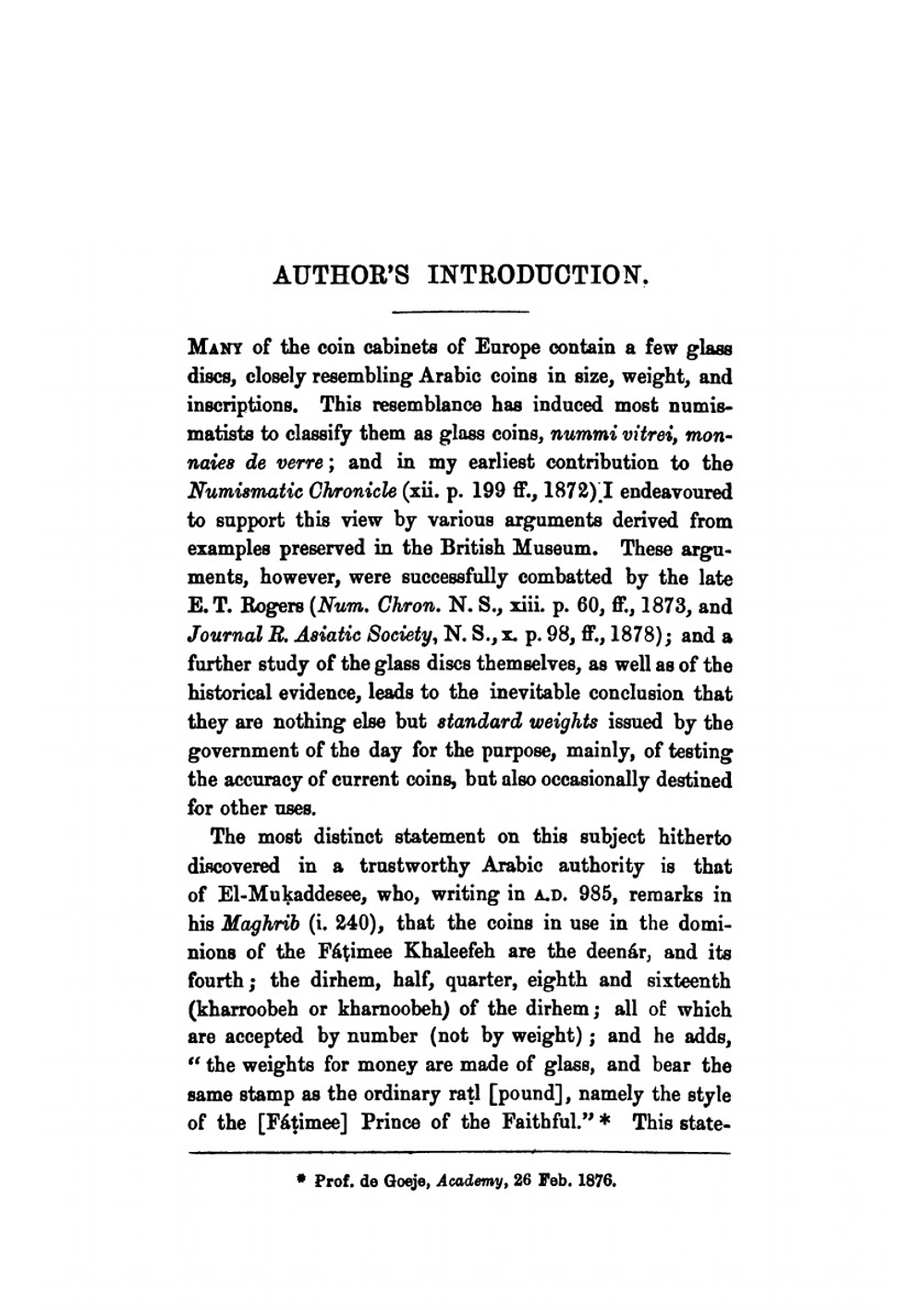 Catalogue of Arabic Glass Weights in the British Museum | Stanley Lane-Poole