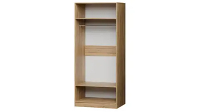 Шкаф Агератум МДФ двухсекционный Лайн флай (0,27) А10029 матовая - Орех Экко 9459  100*60*260