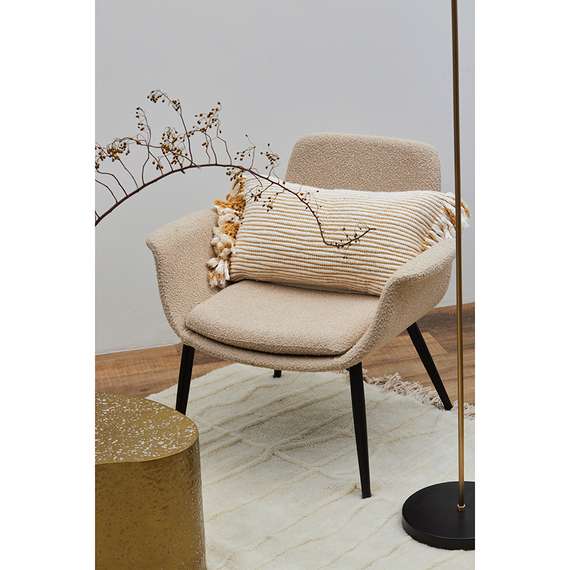 Кресло Hilde, серо-бежевое букле