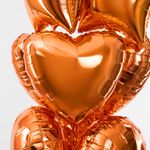 F Шар Сердце 18''/46 см, Оранжевый (БГ-15)