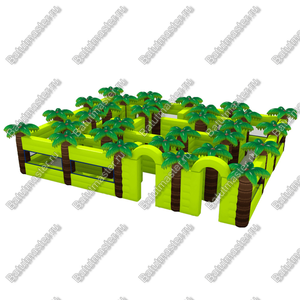 Надувной лабиринт "Пальмы", 10*8*3 м