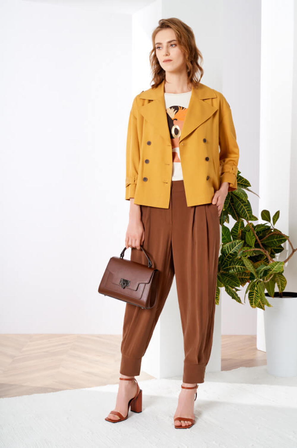 1751 Жакет женский (горчичный)