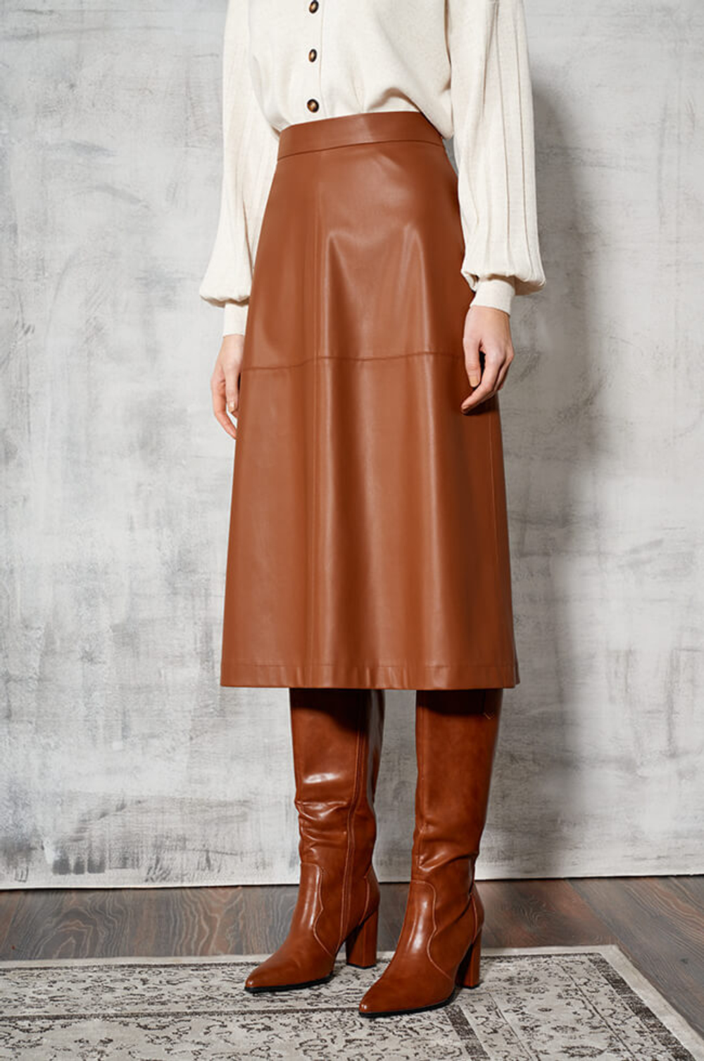 4760 Юбка женская (коричневый)