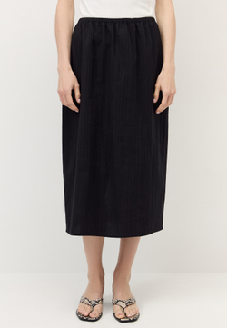 Юбка на резинке из фактурного хлопка