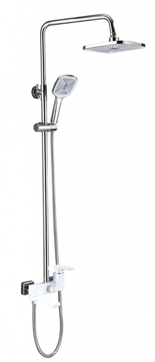 12063-F  Душевой релинг (БЕЛЫЙ)  GANZER  (4/1шт)