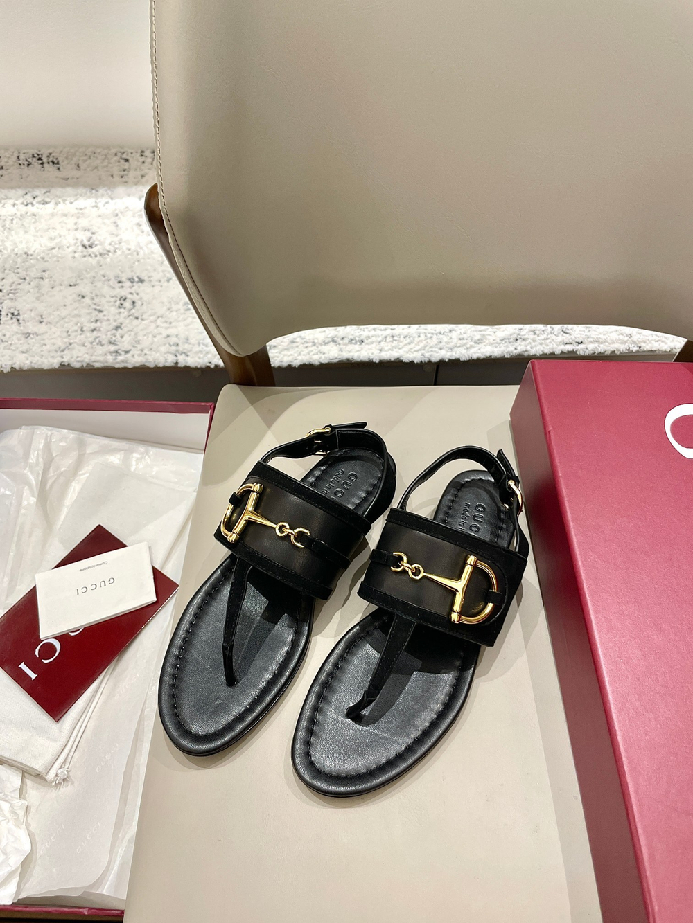 Gucci Horsebit Thong Sandal