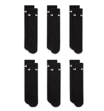 Теннисные носки Nike Everyday Crew 6P - black/whtie