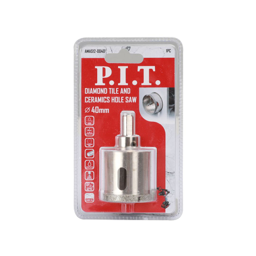Коронка алмазная по керамике PIT 40x70мм (AMAS12-0040)