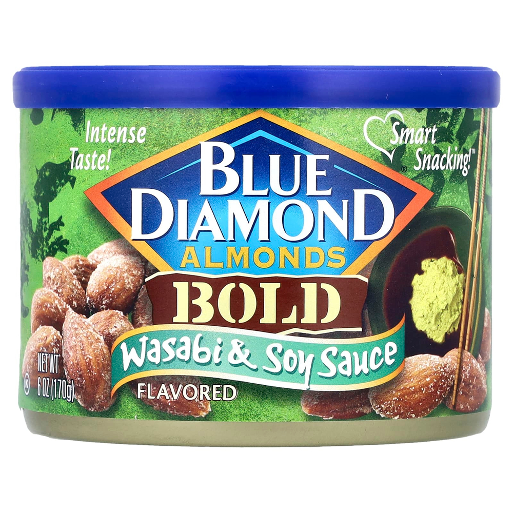 Blue Diamond, Миндаль, жирный, васаби и соевый соус, 170 г (6 унций)