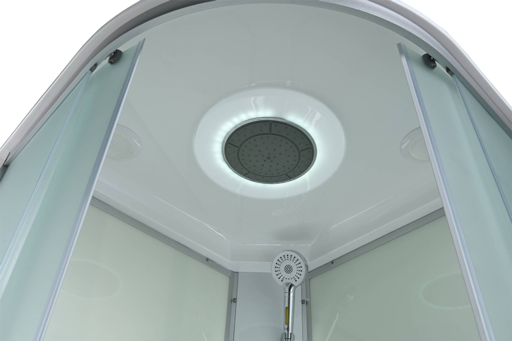 Душевая кабина AvaCan (АваКан) C5090 LED с высоким поддоном, с ГМ, с электрикой и LED освещением, 90х90х215