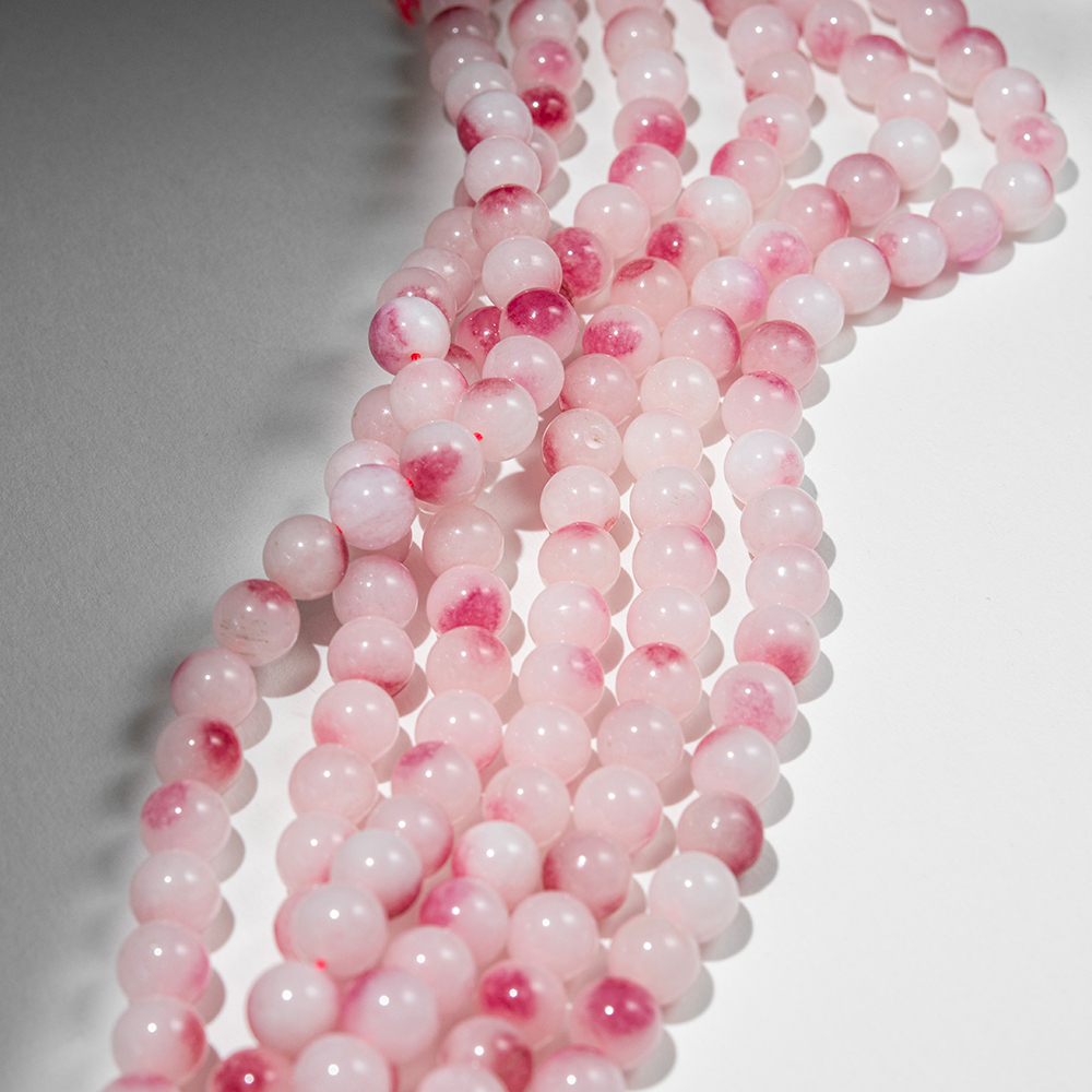 Кварц "с румянцем" натуральный, 10мм, бусины в форме шара