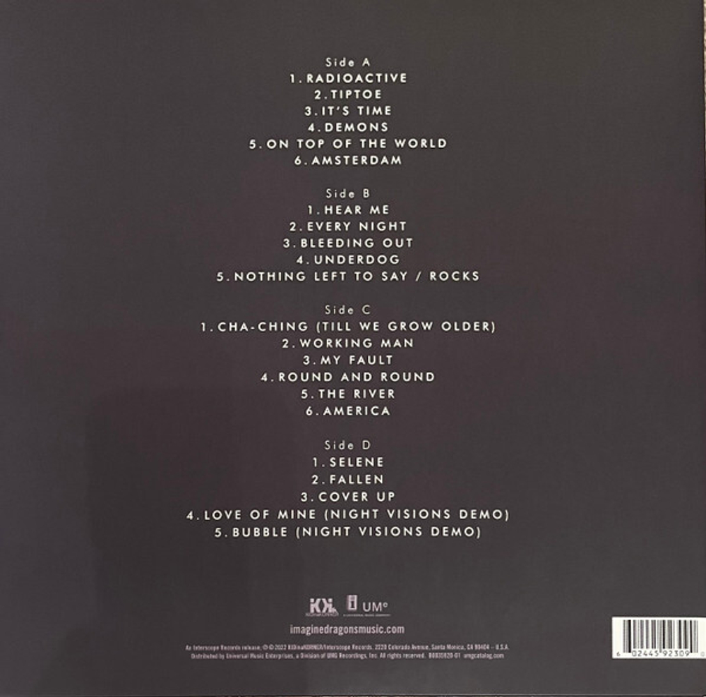 Imagine Dragons / Night Visions - Expanded Version (Limited Edition)(2LP)