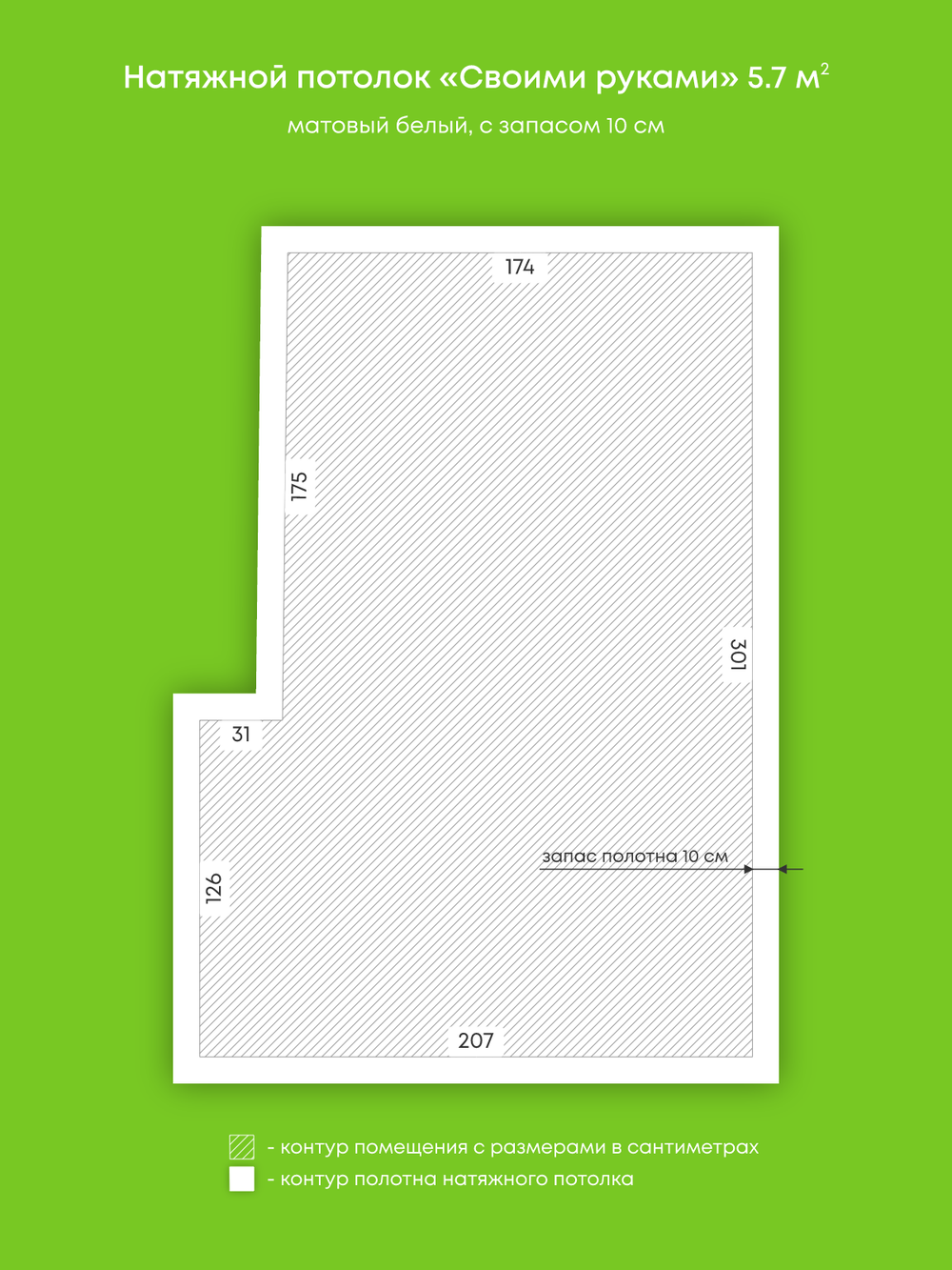 Натяжные потолки 16.2 м2, 3.5 м2, 9.5 м2, 5.7 м2, 3.8 м2