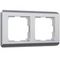 Рамка на 2 поста Werkel Stream серебряный W0022106 4690389162213