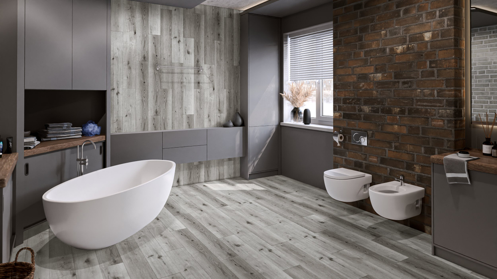 LVT-плитка Damy Floor T7020-2-LVT Дуб Классический Серый