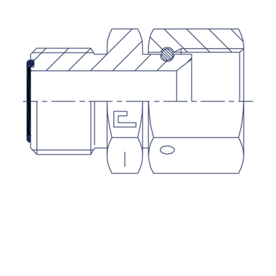 Адаптер AS DN12 ORFS 13/16 - JIC 3/4 (обжатая гайка)