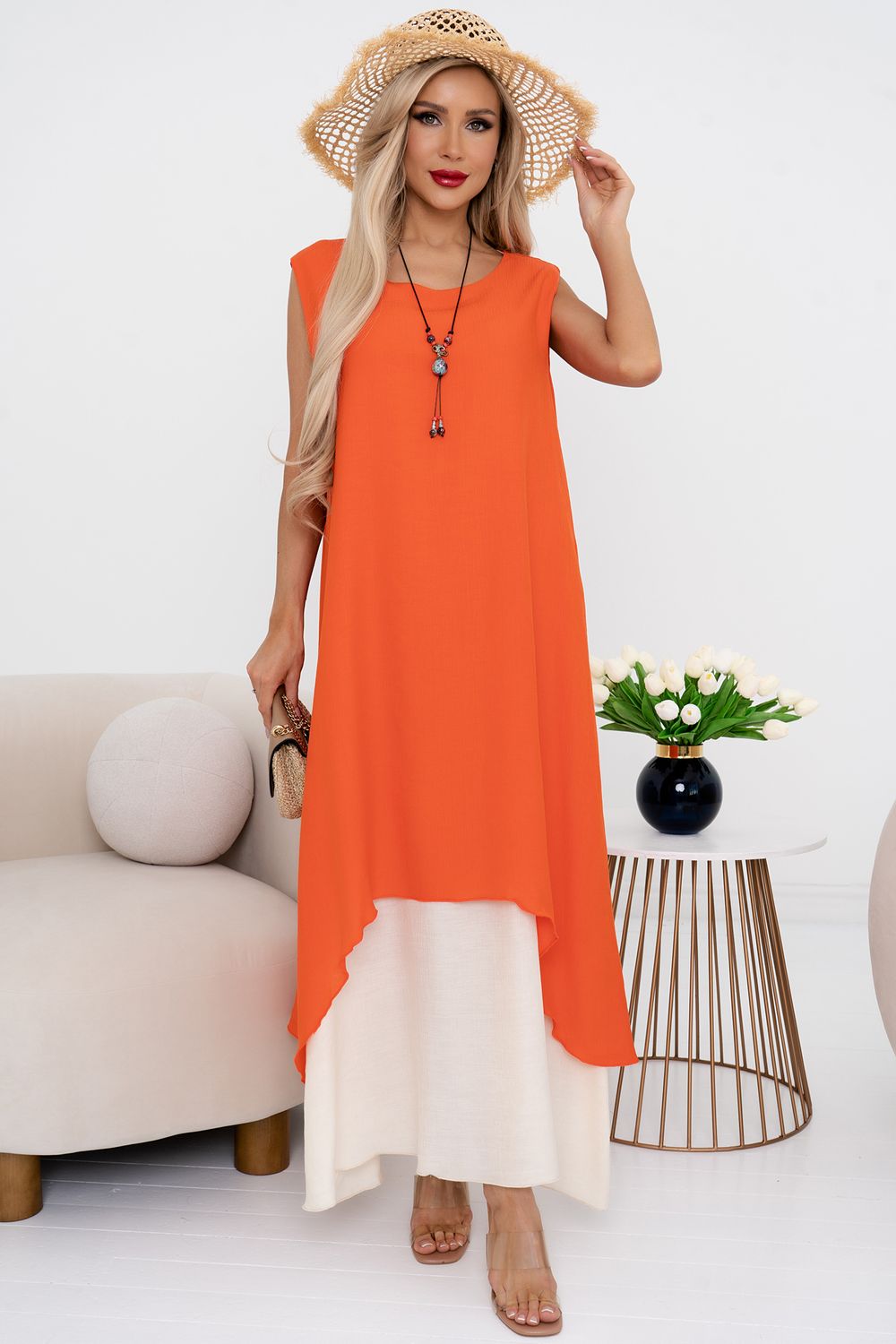 Платье Велла (оранжевый) Р11-1171/3 Nikol