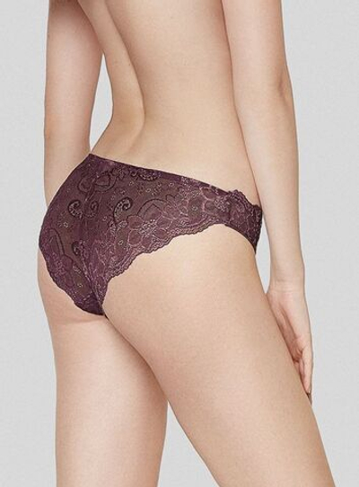 Нежные кружевные трусики-слипы (Размер: 3 размер) (Цвет: коричневый)