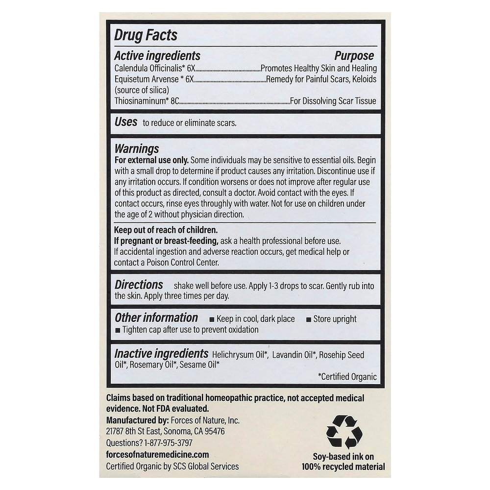 Forces of Nature, Scar Control, 11 мл (0,37 жидк. унции)