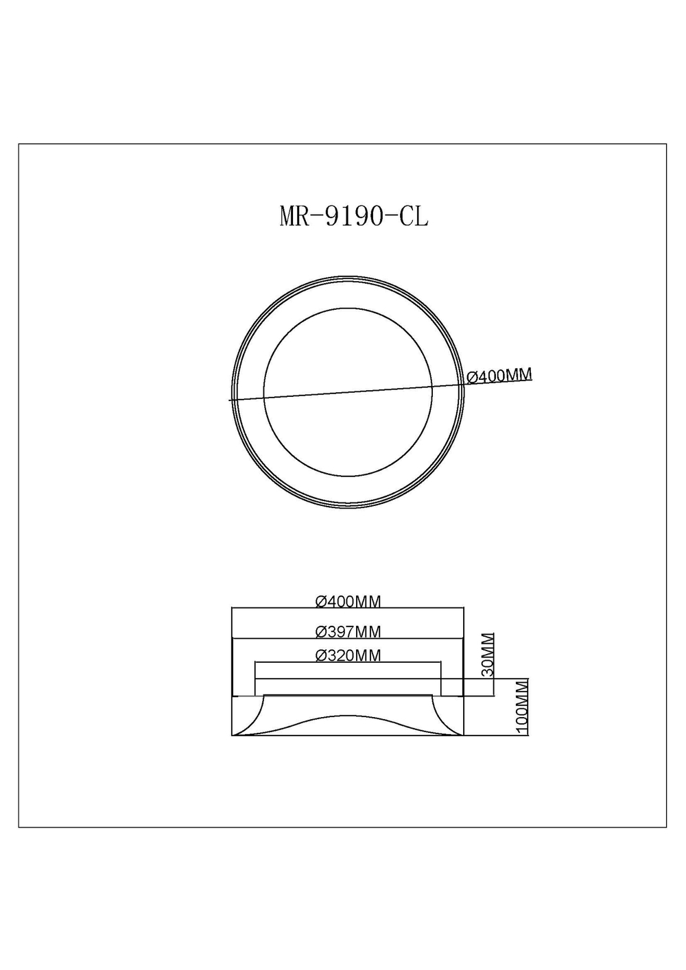 Потолочный светодиодный светильник с пультом MyFar Diona MR9190-CL
