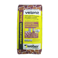 Клей плиточный эластичный высокодеформативный Ветонит (Weber Vetonit Ultra Fix) С2 Т S1 (25 кг)