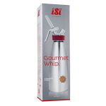 Сифон для сливок «Гурме»;сталь,пластик;1л;D=82,H=290,B=110мм;металлич.,красный (Цвет: серебристый)