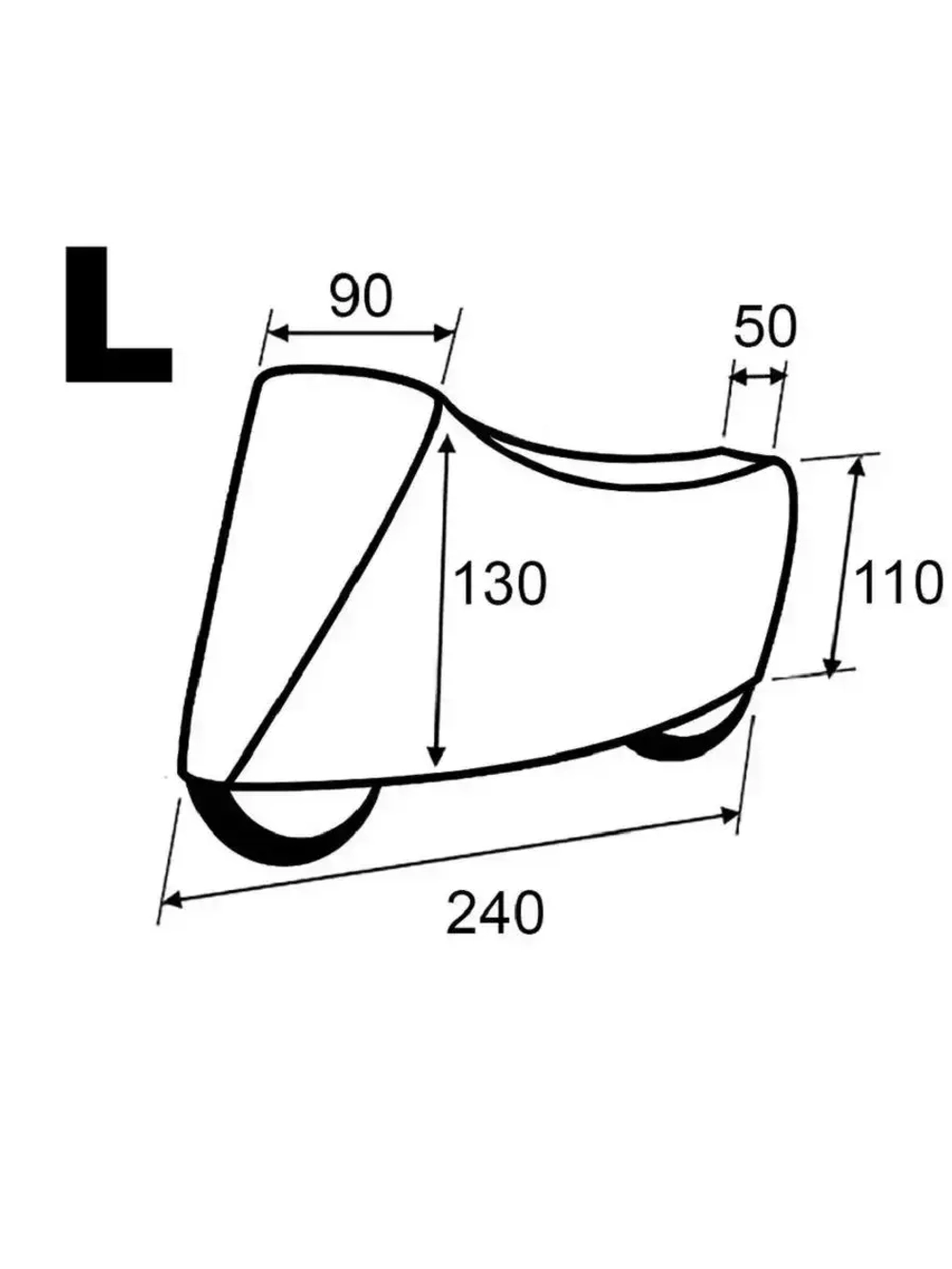 Чехол AG мото L (спорт, дорожн. от 300 куб.) с задн. кофром
