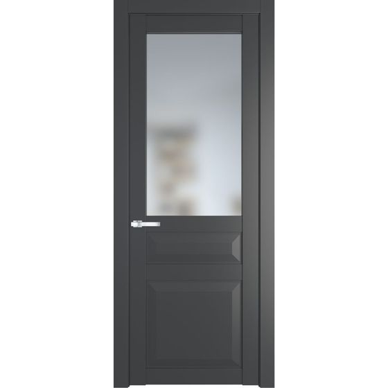 Межкомнатная дверь эмаль Profil Doors 1.5.3PD графит остеклённая