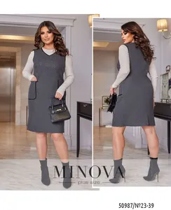 Сарафан 23-39-серый Minova