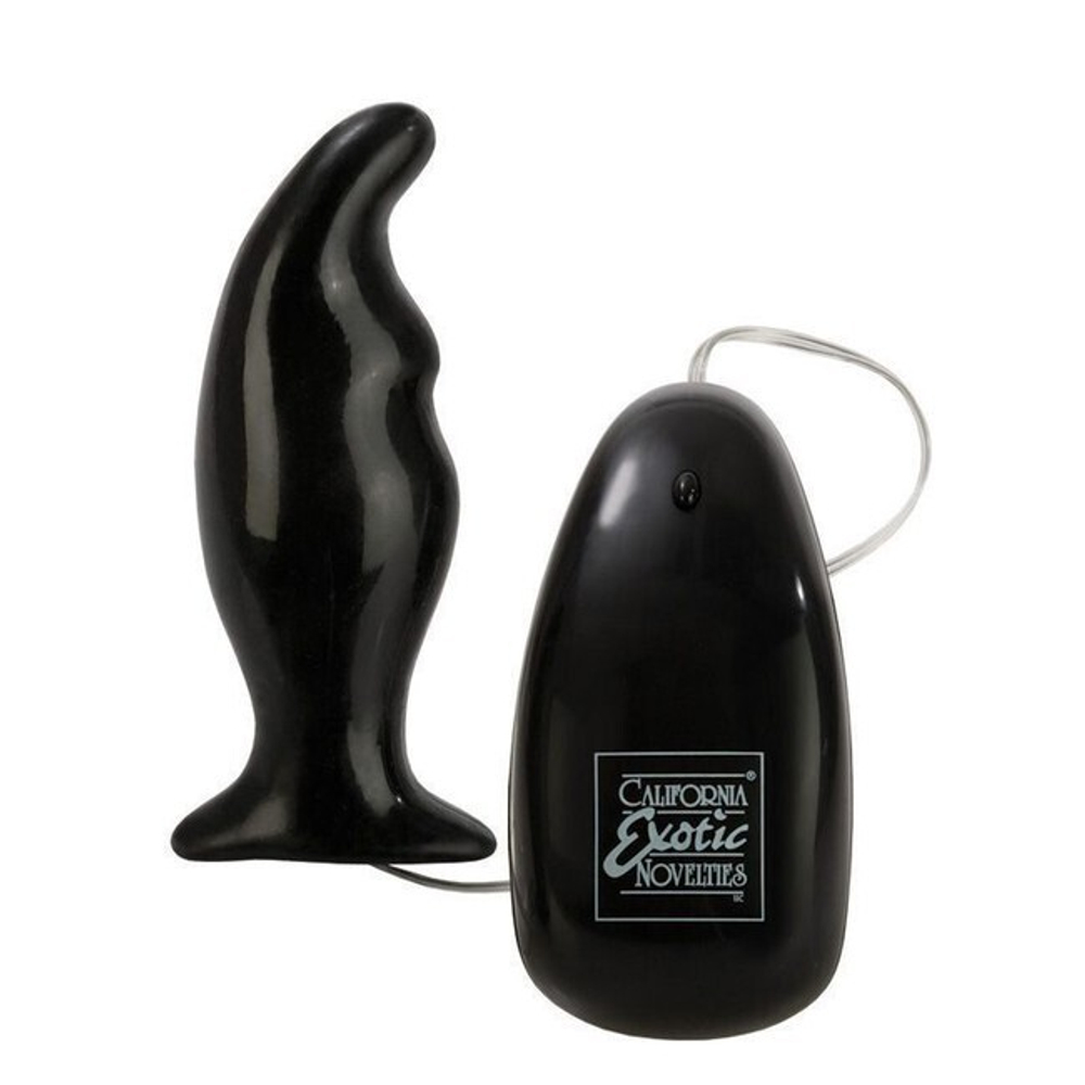 Стимулятор простаты Angled Prostate Massager (4 режима) (Цвет: черный)