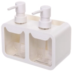 Дозатор для моющих средств 2х350мл 17х19х16 белый 8875