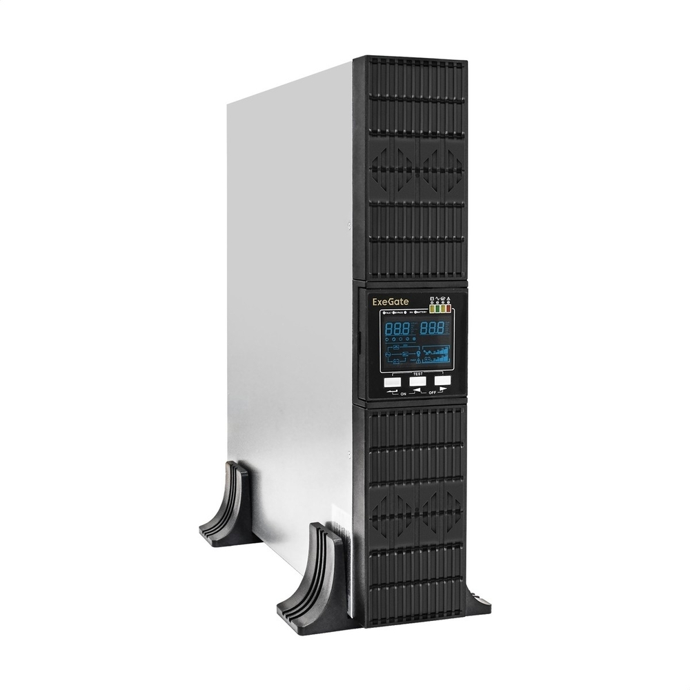 Источник бесперебойного питания Exegate EP285647RUS ИБП On-line ExeGate PowerExpert ULS-2000.LCD.AVR.C13.USB.RS232.SNMP.2U &lt;2000VA / 2000W, On-Line, PF=1, LCD, 6*IEC-C13, RS232, USB, SNMP-slot, Rackmount 2U / Tower, Black&gt;