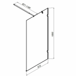 Душевая перегородка AM.PM X-Joy 100 W94WI-100-F1-BTE профиль Черный стекло прозрачное