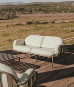 Joncols уличный алюминиевый 2-местный диван зеленого цвета 165 см