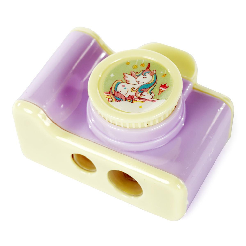 Точилка "Фотоаппарат" 5,5*3,5*4,5см, 4 вида микс