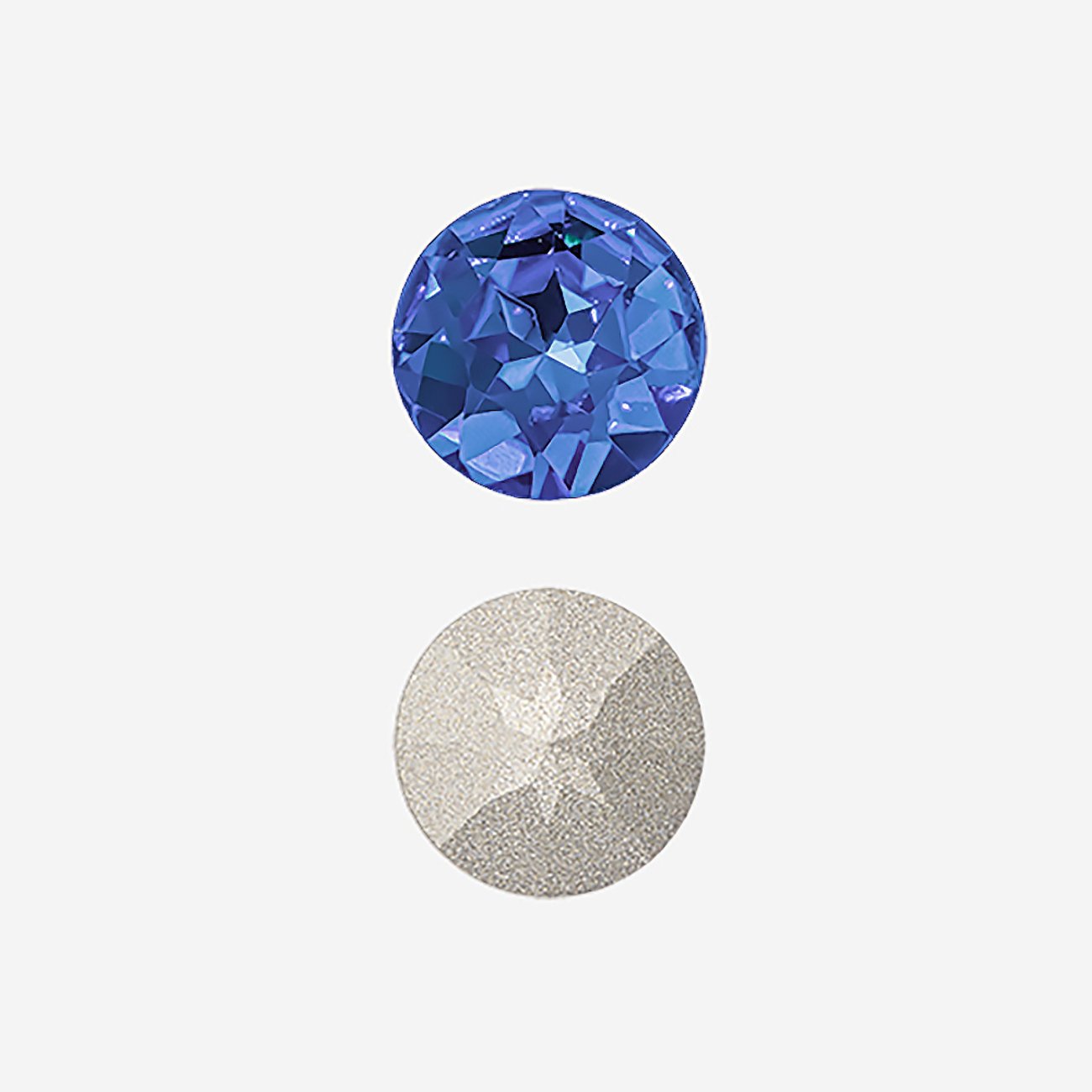 Кристалл Шатон (Chaton), оттенок "Сапфир"/"Sapphire", 12мм