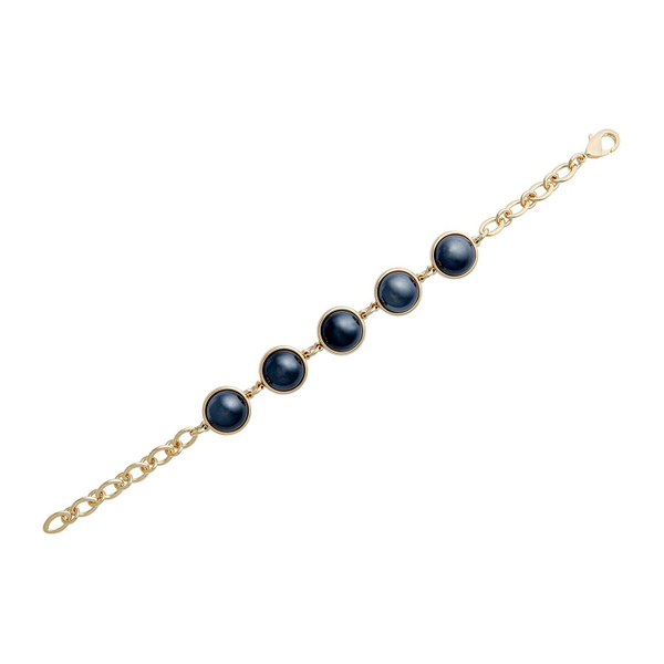 Браслет классический Possebon Pearl Black Agate C1362.4 BW/G