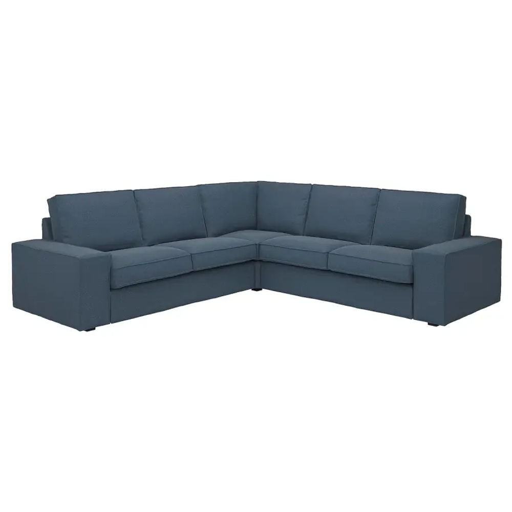 Диван угловой 4-местный - IKEA KIVIK/КИВИК ИКЕА, темно-синий