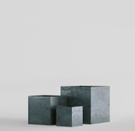 Кашпо, коллекция Concrete (Midnight), форма CUBE