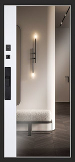 Стальная дверь «Конструктор» с зеркалом