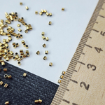 Кримп 1.5мм, сталь 2я позолота, крепко держит, зажимная бусина для троса