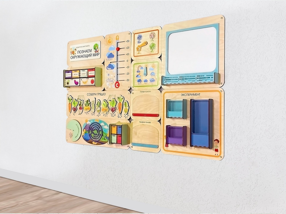 Дидактическая настенная панель Познаем окружающий мир