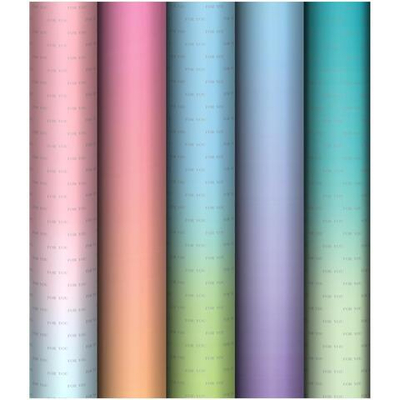 Упаковочная бумага глянц. 70*100см в ассорт "Градиент" (MESHU)