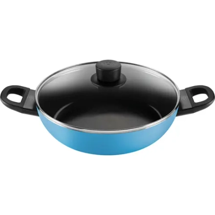Ballarini Сковорода Caprera глубокая с крышкой 28 см синяя
