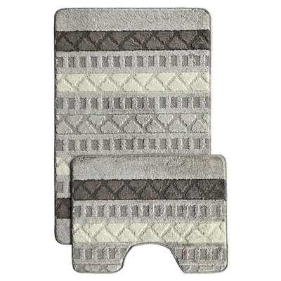 Комплект из 2 ковриков L'CADESI Marathon, 50(U 50х40) , Геобокс, шоколад Турция