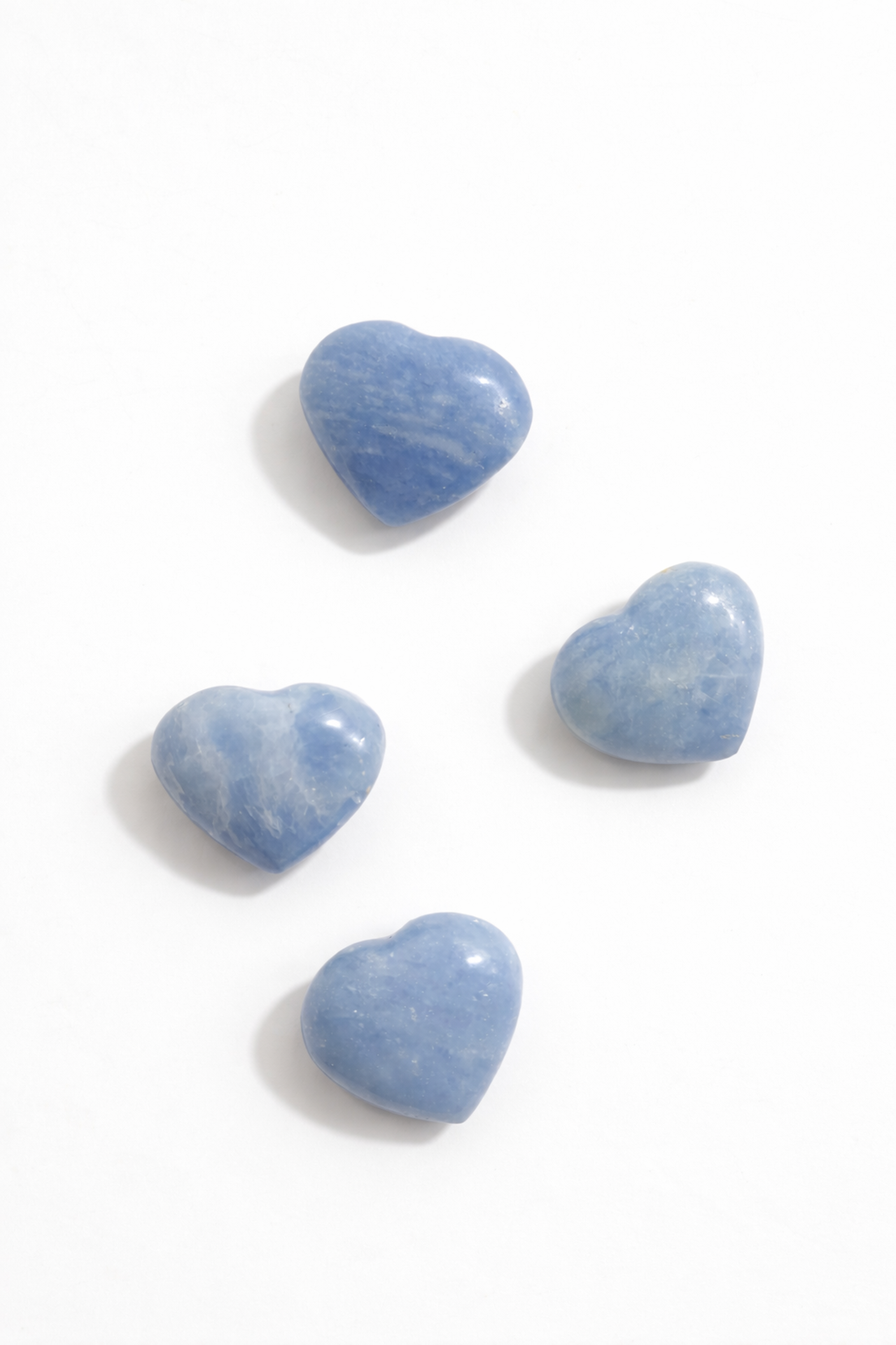 Сердечко из голубого кальцита