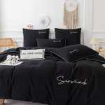 Комплект постельного белья Однотонный Сатин Вышивка CH020